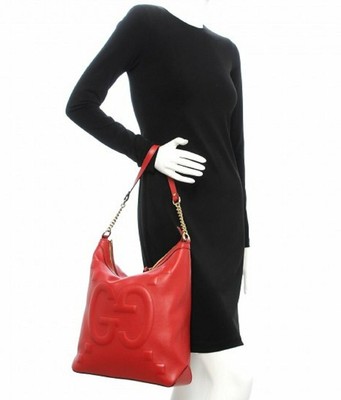 gucci soho red leather shoulder bag